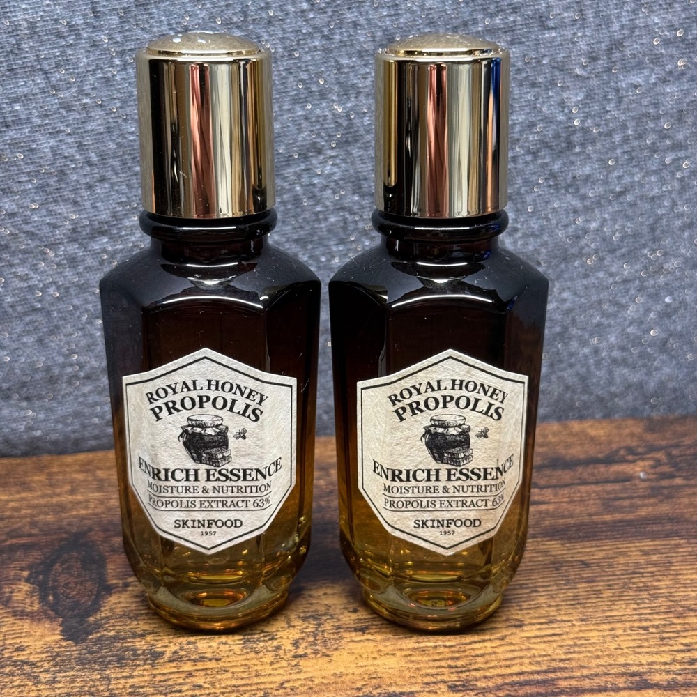 SKINFOOD Royal Honey Propolis Enrich Essence 50ml Set of 2 K-Beauty Serum Glow